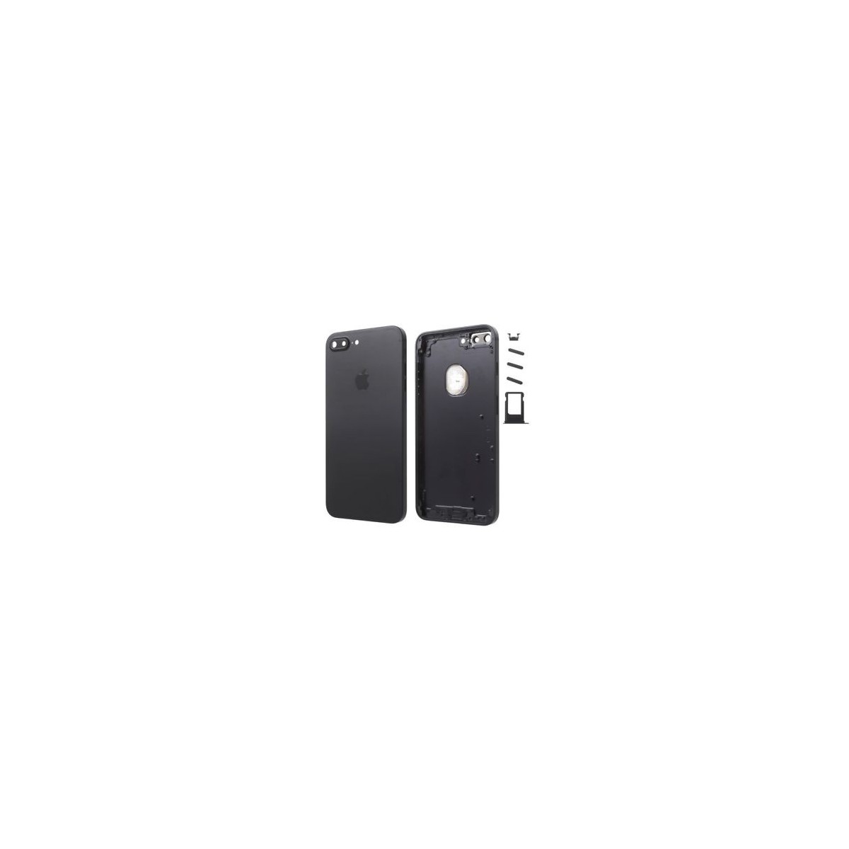 chasis iPhone 7 Plus (tapa con logo + marco) negro mate