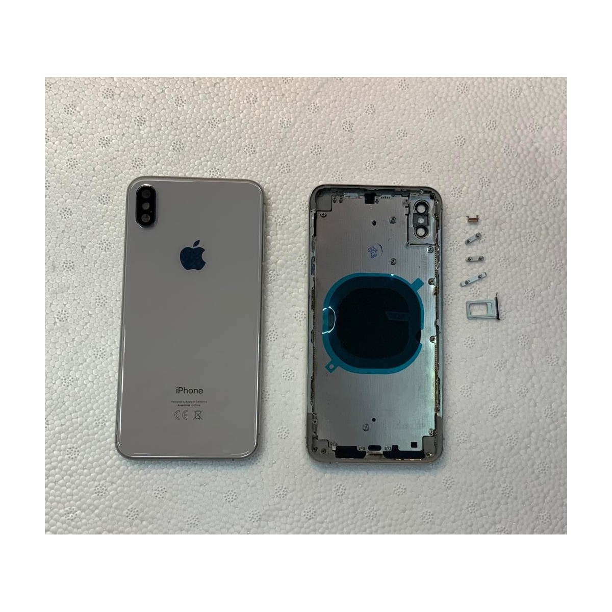 Chasis y tapa trasera sin componente para iPhone Xs Max Blanco