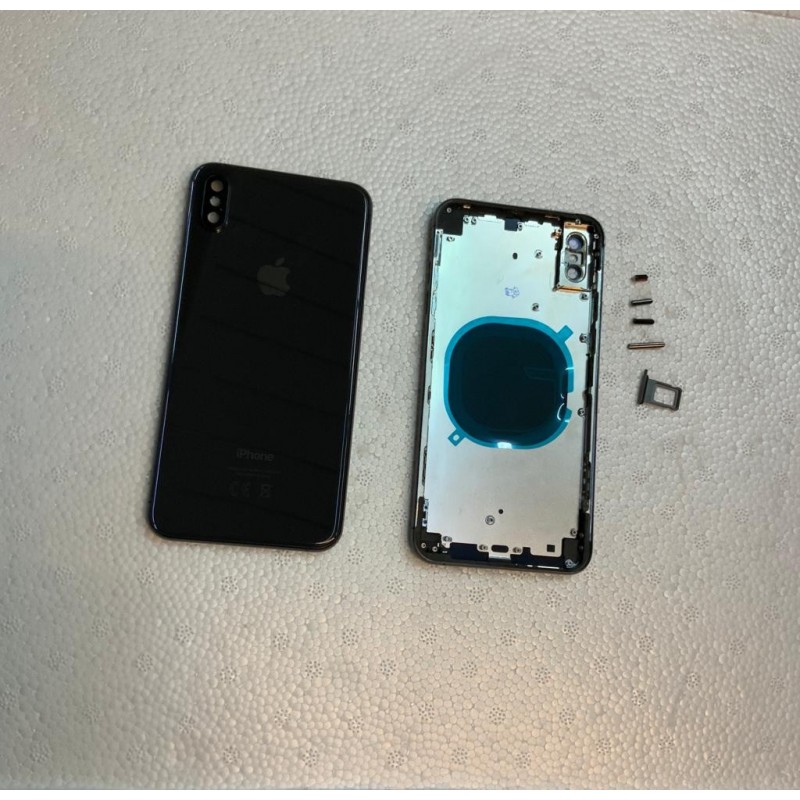 Chasis y tapa trasera sin componente para iPhone Xs Max Negro