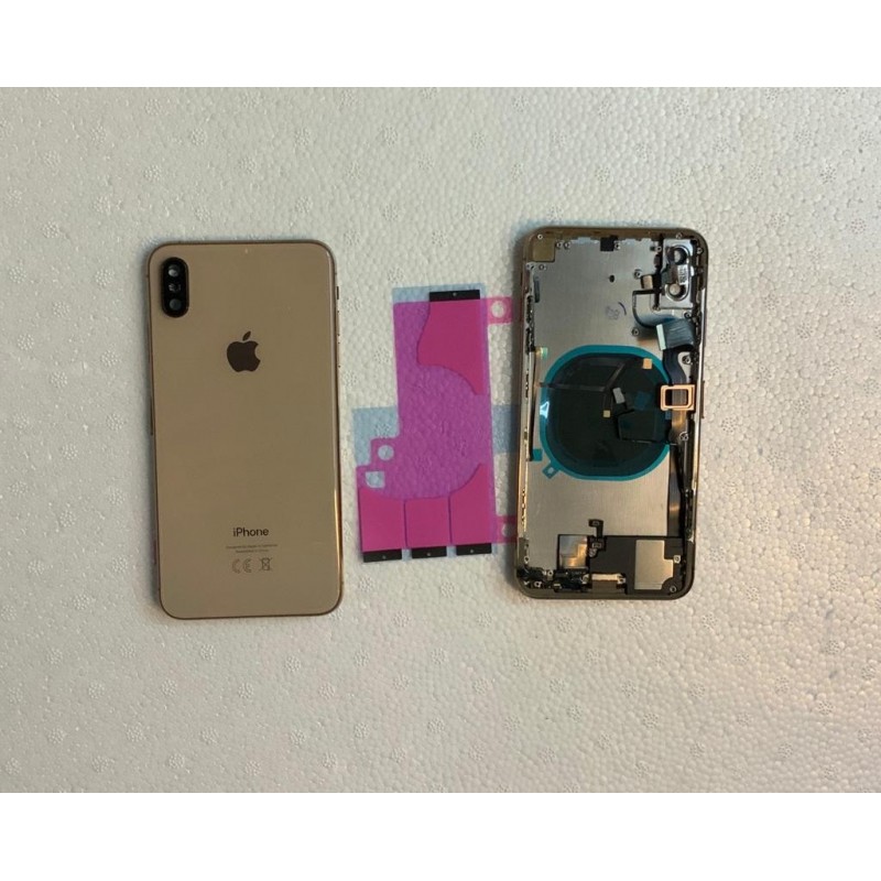 Chasis y tapa trasera con componente para iPhone Xs Max Oro