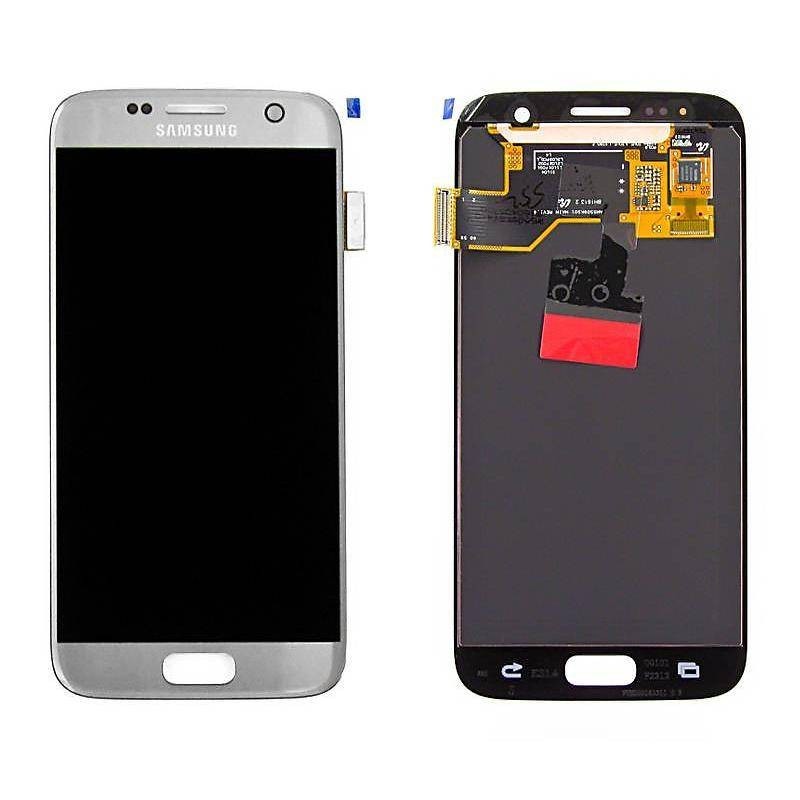 Pantalla completa para Samsung Galaxy S7, G930F ORIGINAL color Plata