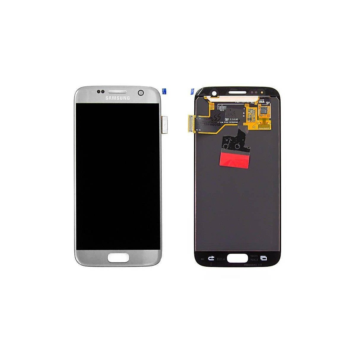 Pantalla completa para Samsung Galaxy S7, G930F ORIGINAL color Plata