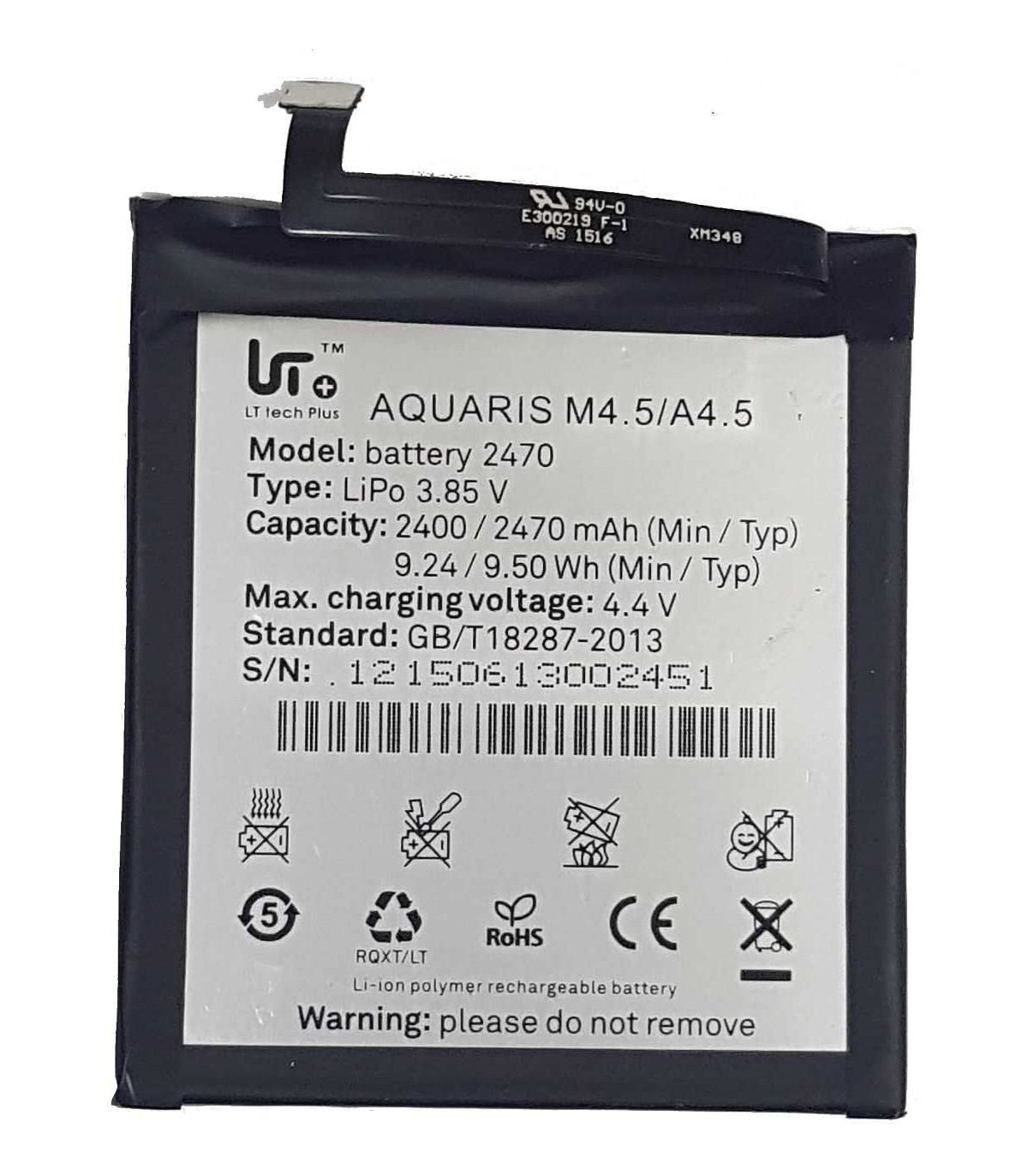 Bateria para BQ M4.5 A4.5 compatible 