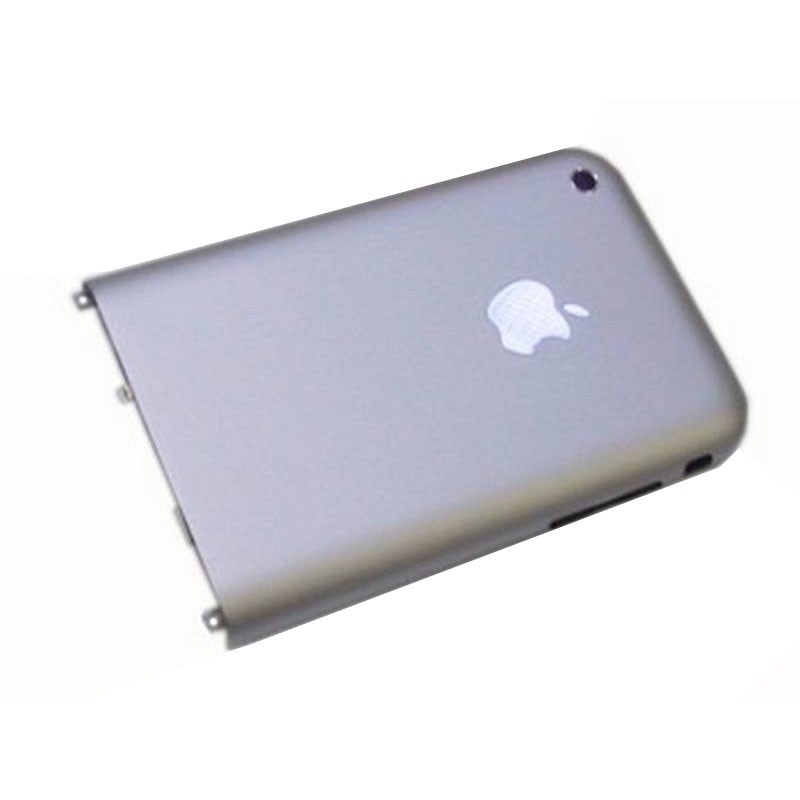 iPhone 2G carcasa, tapa bateria plata con anclajes y guias