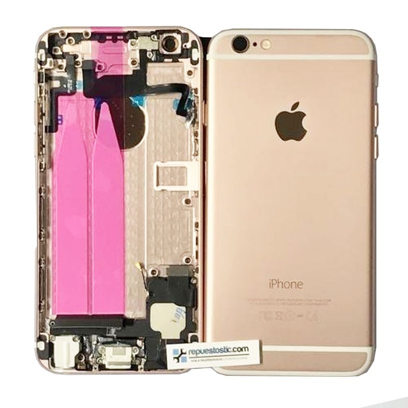 Carcaça Traseira Completa para iPhone 6 cor Oro Rosado 