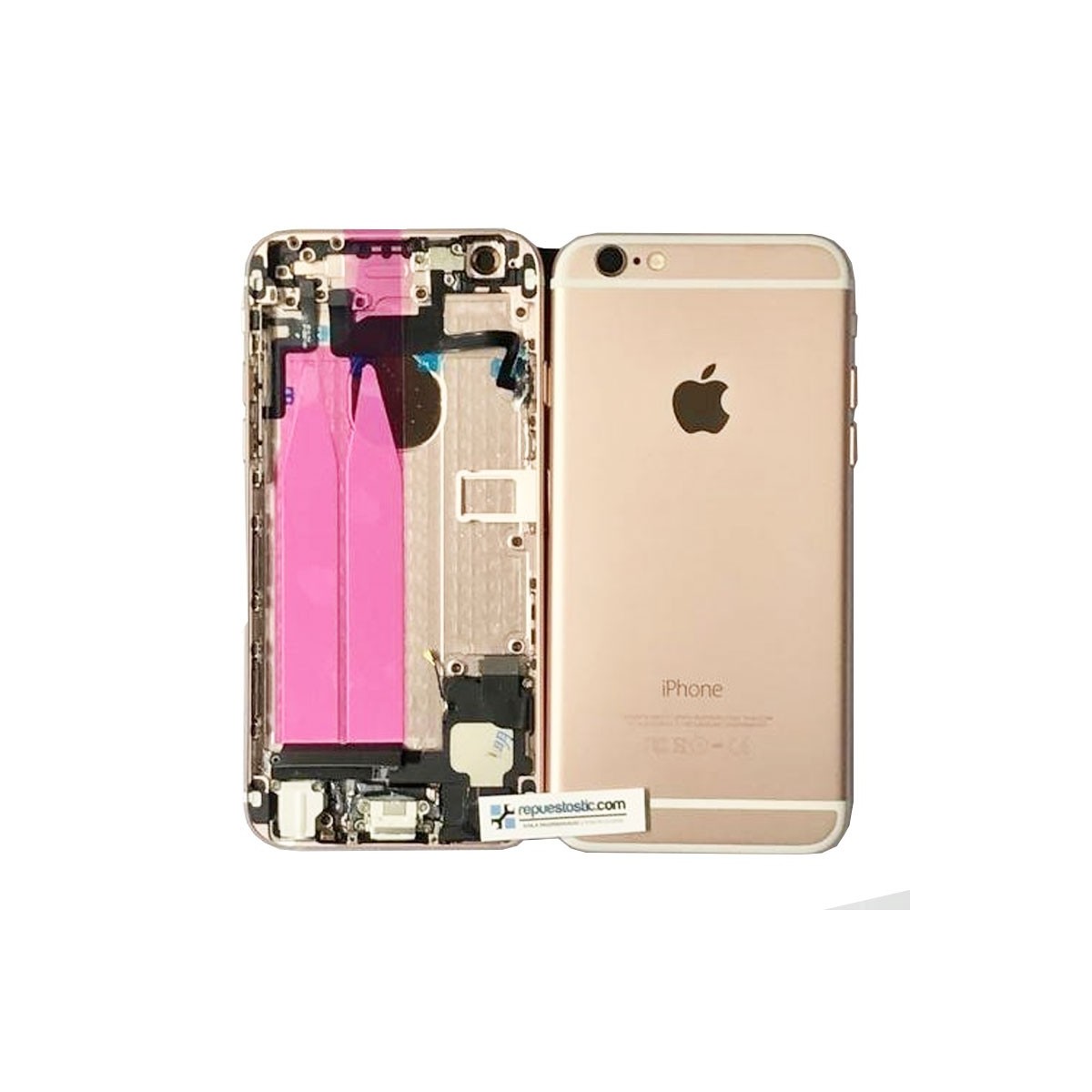 Carcaça Traseira Completa para iPhone 6 cor Oro Rosado 