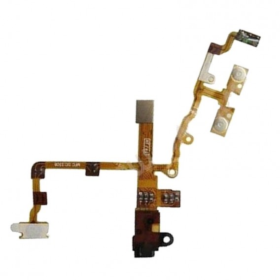 IPHONE 3G/ 3GS FLEX DE ENCENDIDO CON CONECTOR DE AURICULARES NEGRO