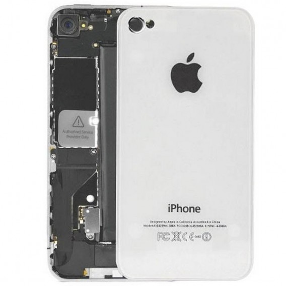IPHONE 4G CARCASA, TAPA BATERIA BLANCA ORIGINAL