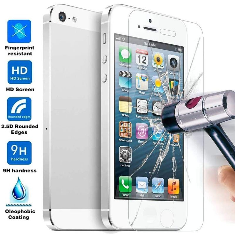 Protector de Ecrã Cristal Templado iphone (ALTA CALIDAD ) 5 5S 5C