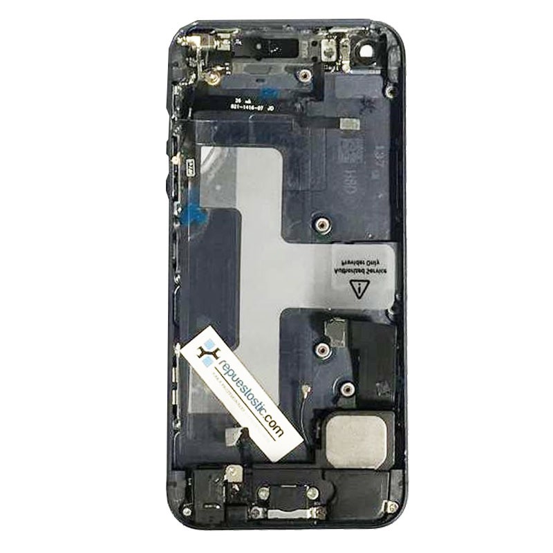 tapa carcasa trasera completa con Componentes para iphone 5 Negra 