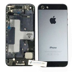 tapa carcaça traseira completa com Componentes para iphone 5 Preta 