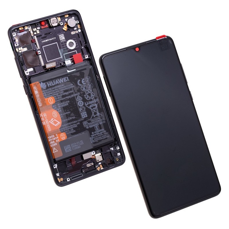 Pantalla original Huawei P30 Negra con marco y bateria