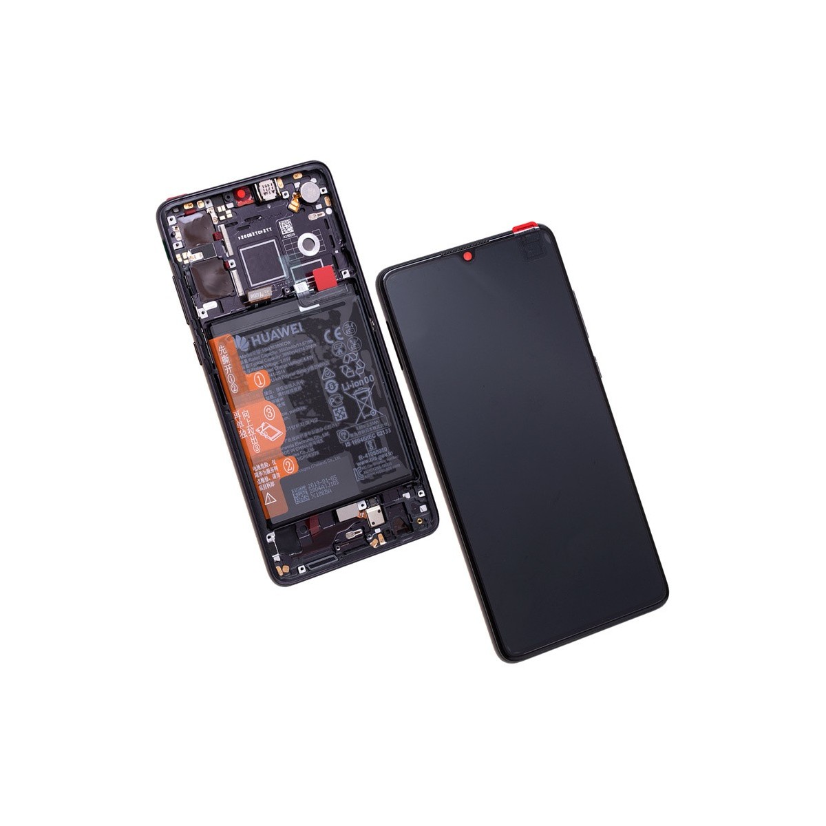Pantalla original Huawei P30 Negra con marco y bateria