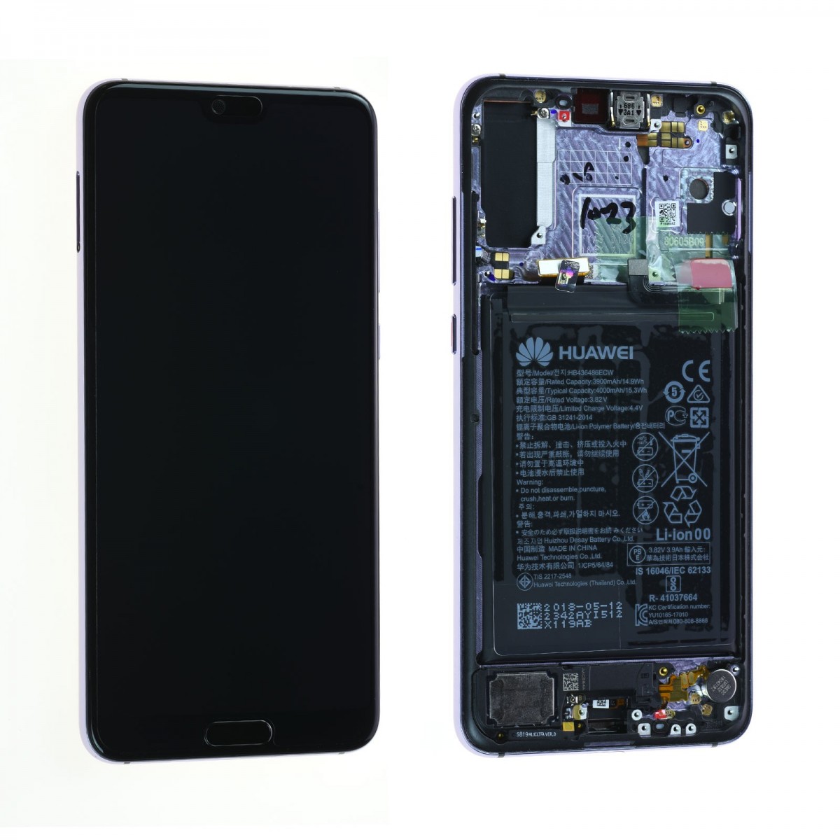 Pantalla completa original Huawei P20 Pro Azul-violeta (Twilight)