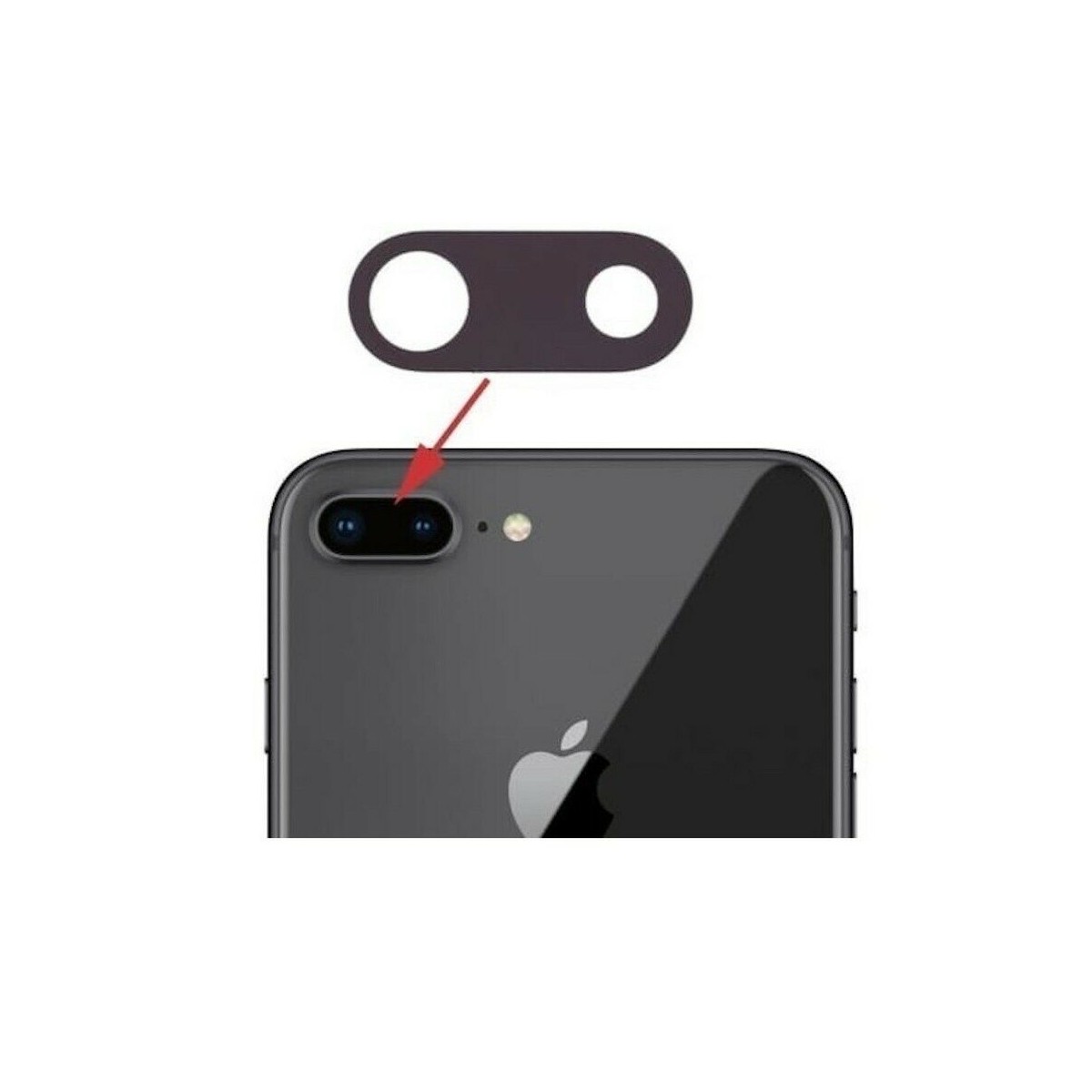 Lente da câmera traseira para Iphone 8