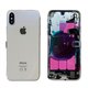 chasis iphone XS completo con componentes (tapa trasera con logo + marco) plata