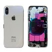 chasis iphone XS completo com componentes (tapa traseira com logo + marco) plata