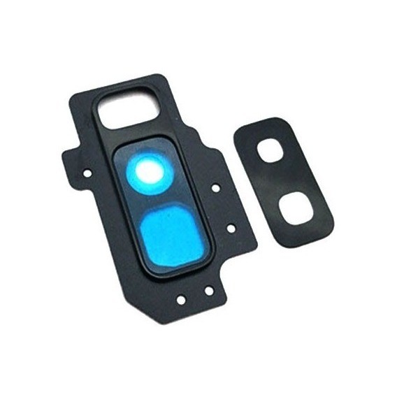 Lente Camara trasera con Marco Samsung Galaxy S9 Plus G965 Negro