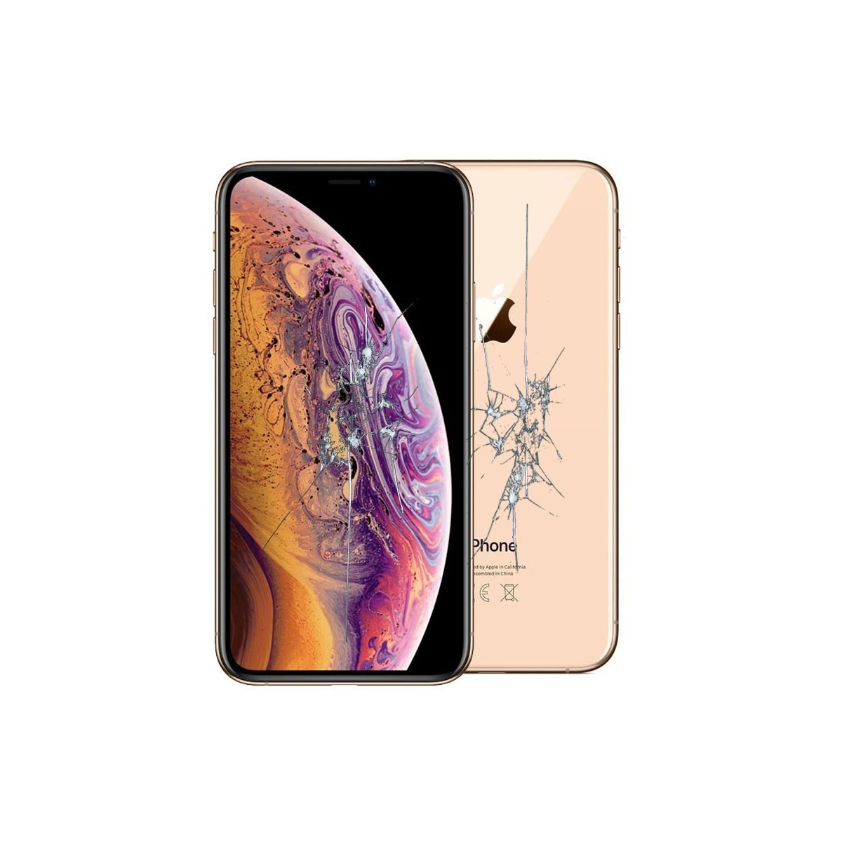 Reparacion Pantalla completa y tapa trasera iPhone Xs
