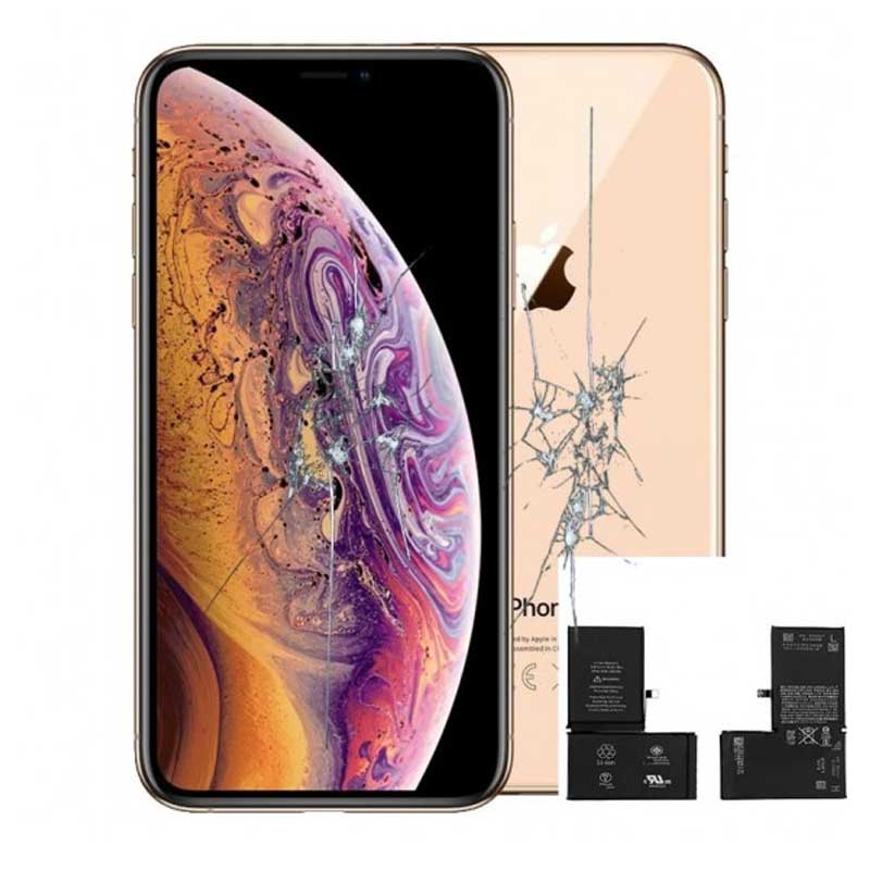 Reparacion Pantalla completa + tapa trasera + bateria iPhone Xs Max
