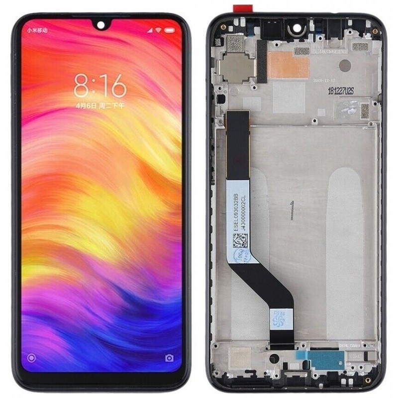 Pantalla original completa con marco Xiaomi Redmi Note 7 Negro
