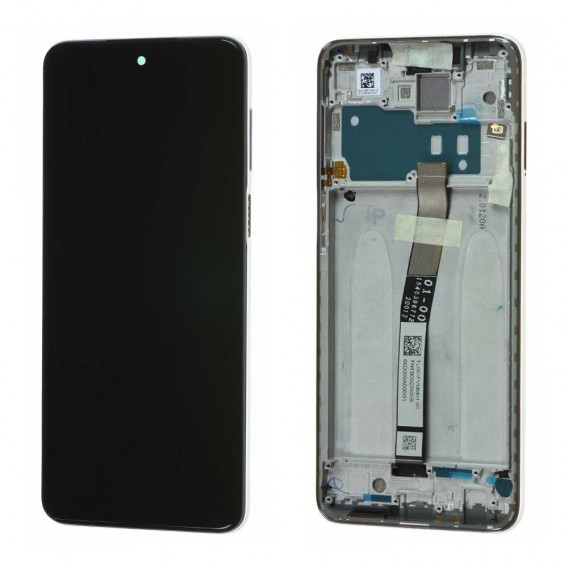 Pantalla original completa con marco Xiaomi Redmi Note 9s Blanco Glacial