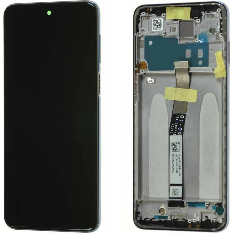 Pantalla original completa con marco  Xiaomi Redmi Note 9s Gris Interestelar