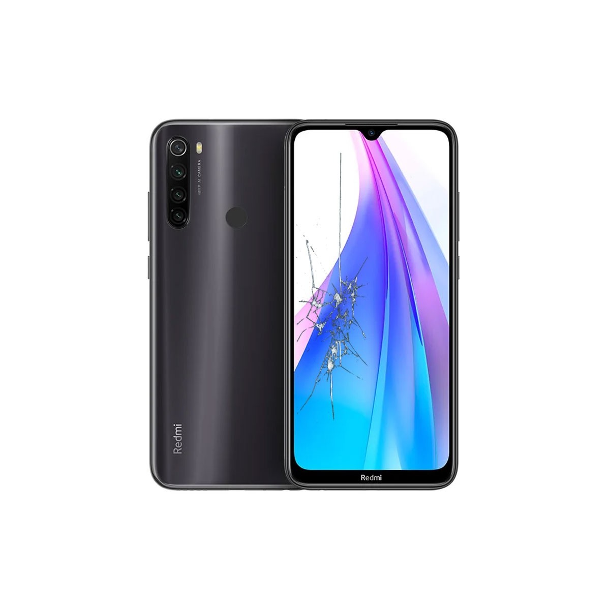 Reparacion Pantalla original con marco Xiaomi Redmi Note 8T Negro (Gris medianoche)