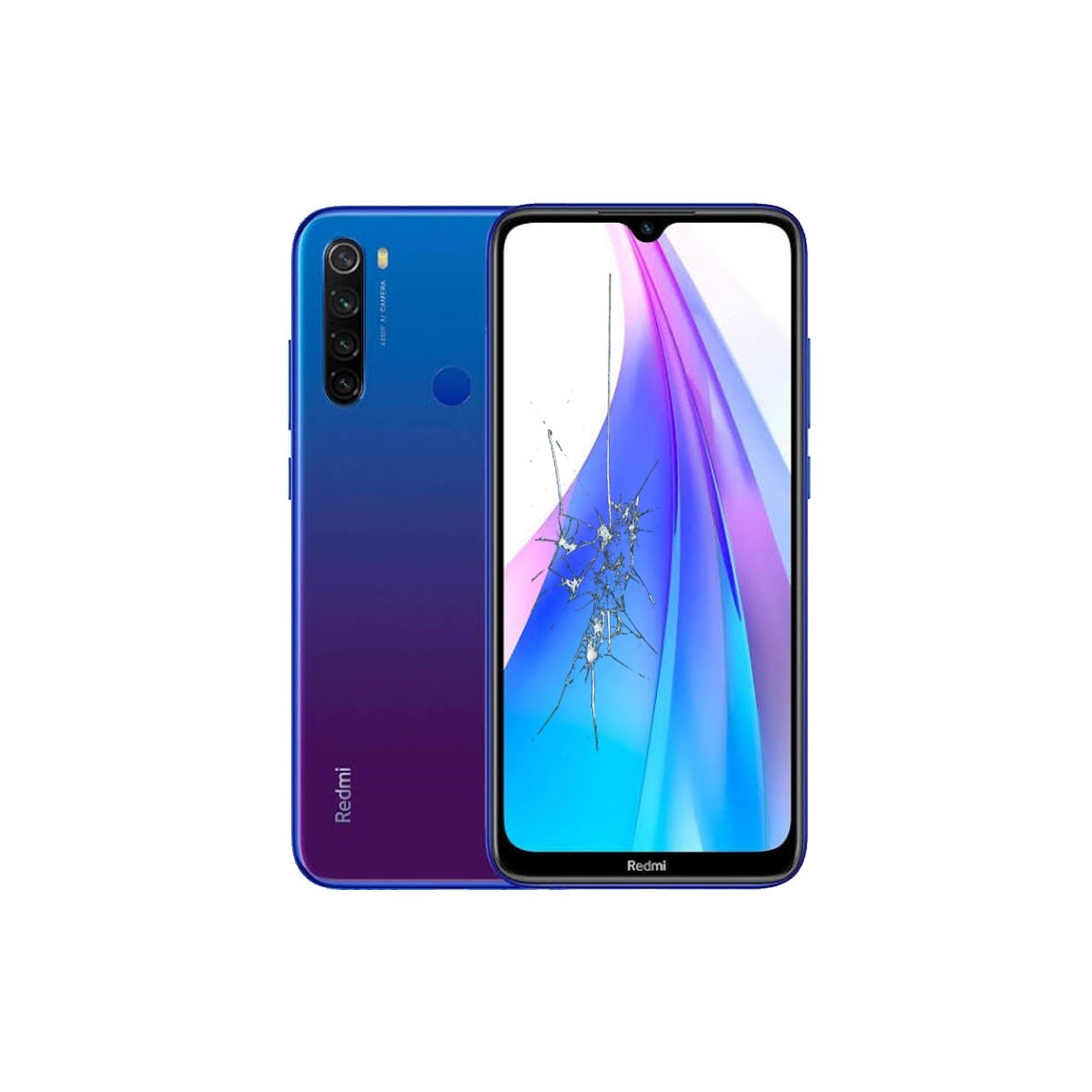 Reparacion Pantalla original con marco Xiaomi Redmi Note 8T Azul estelar