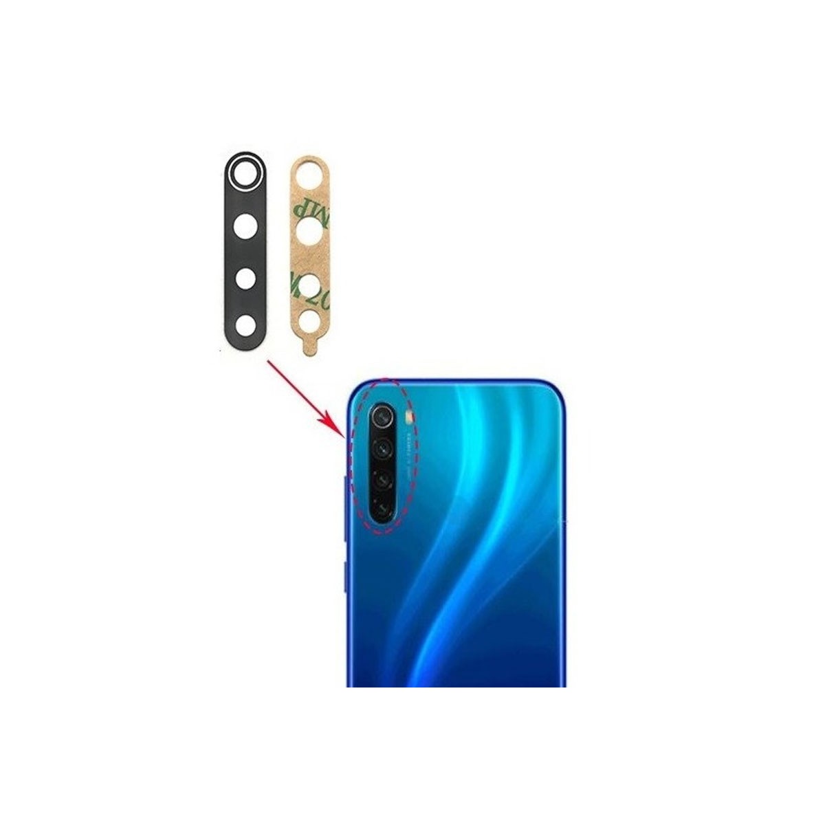 Reparacion Lente Camara trasera Xiaomi Redmi Note 8T 