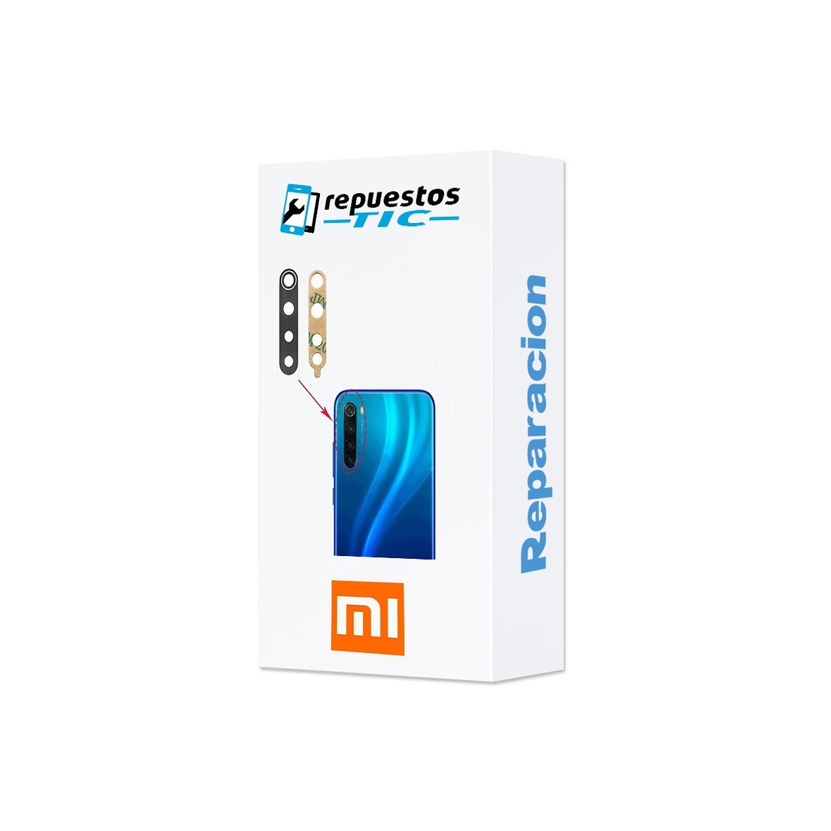 Reparacion Lente Camara trasera Xiaomi Redmi Note 8T 