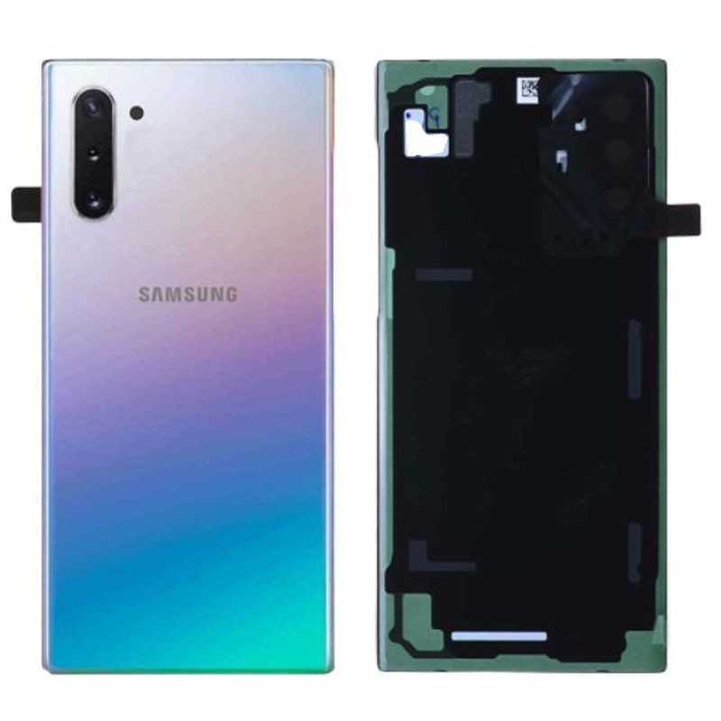 Tapa trasera original Samsung Galaxy Note 10 N970 Plata azul (aura glow)