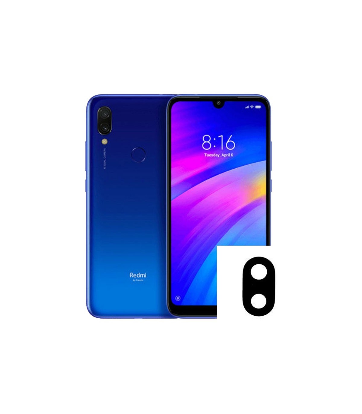 Reparacion Lente Camara trasera Xiaomi Redmi 7
