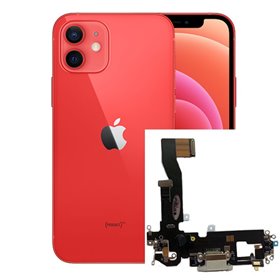 Flex conector de carga iPhone 12 Cinza