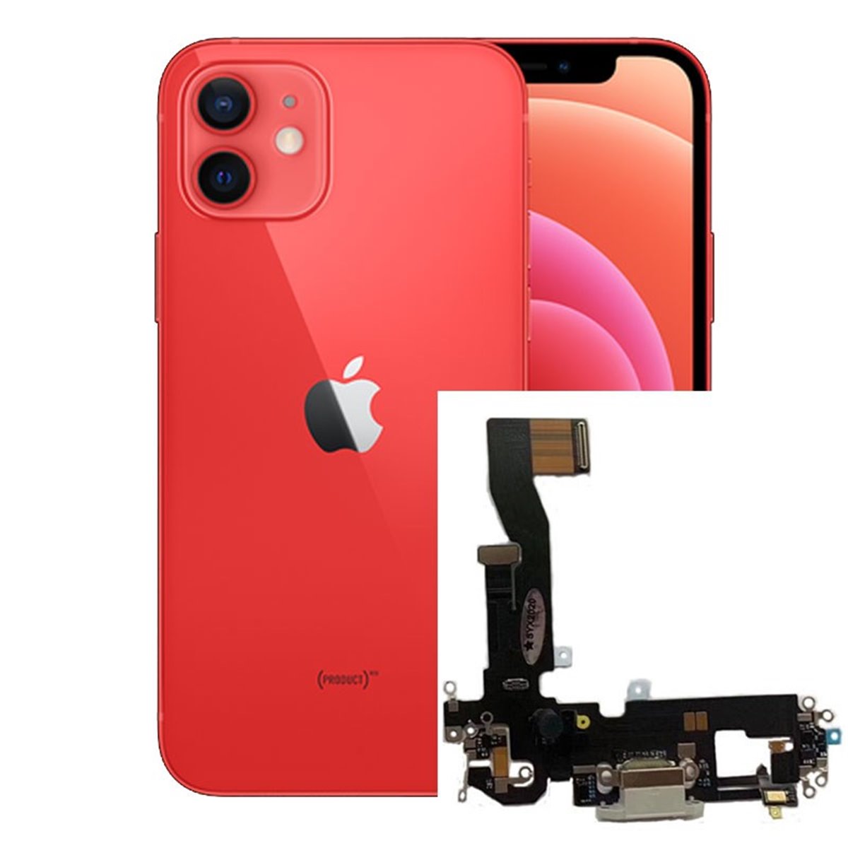 Flex conector de carga iPhone 12 Cinza