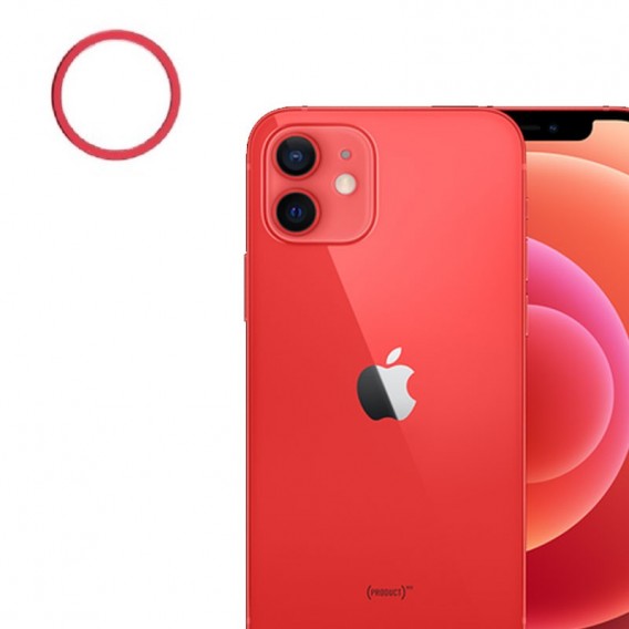 Lente Camara trasera iPhone 12/ 12 Pro Rojo