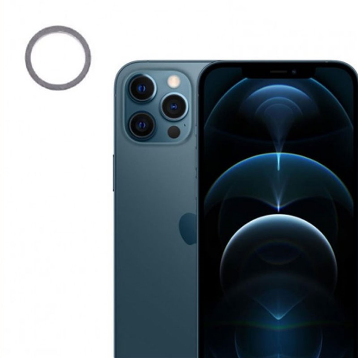 Lente Camara trasera iPhone 12 Pro Max Azul (Pacific Blue)