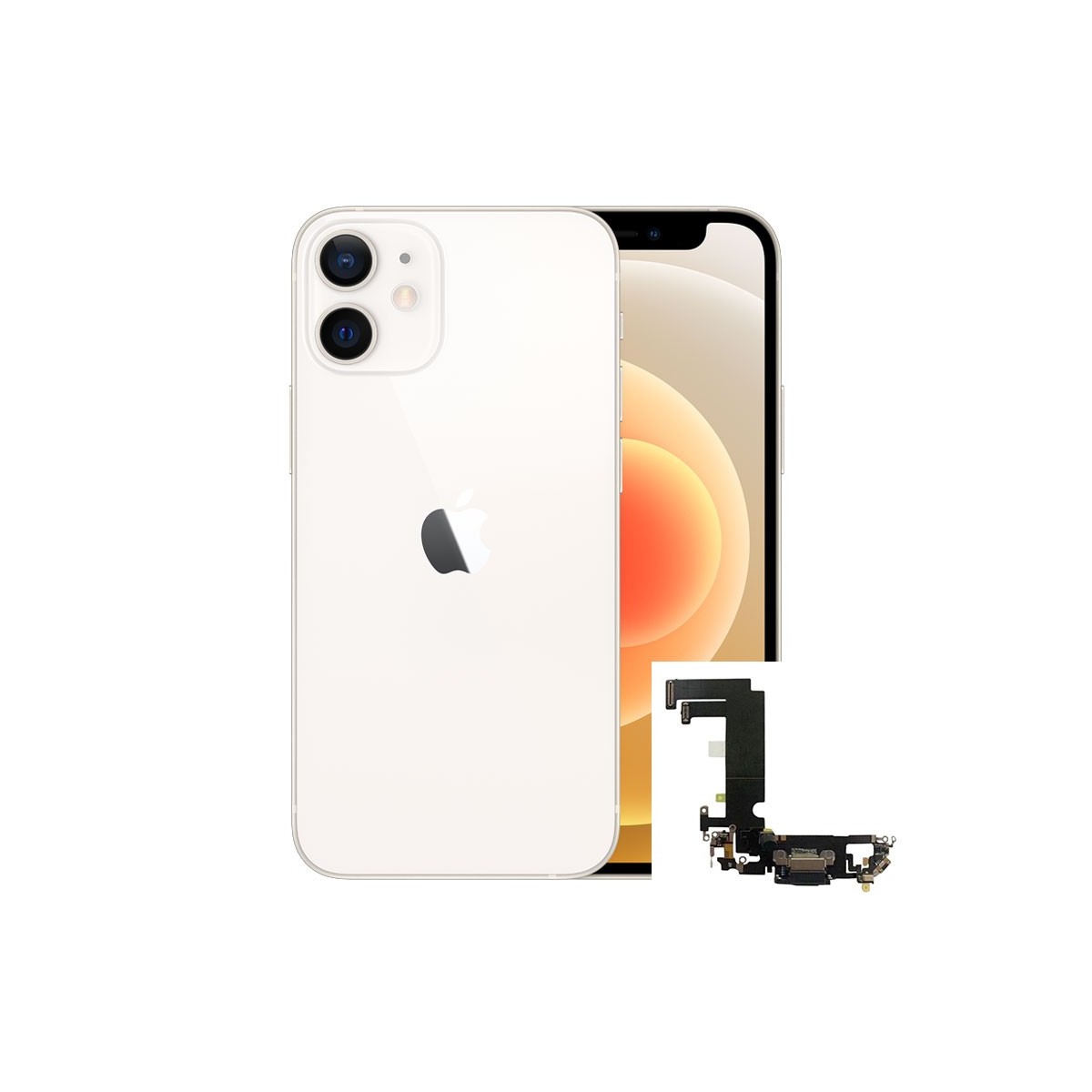 Conector de carga iPhone 12 Mini Blanco