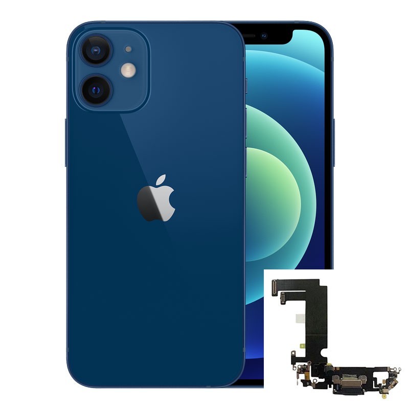Conector de carga iPhone 12 Mini Azul