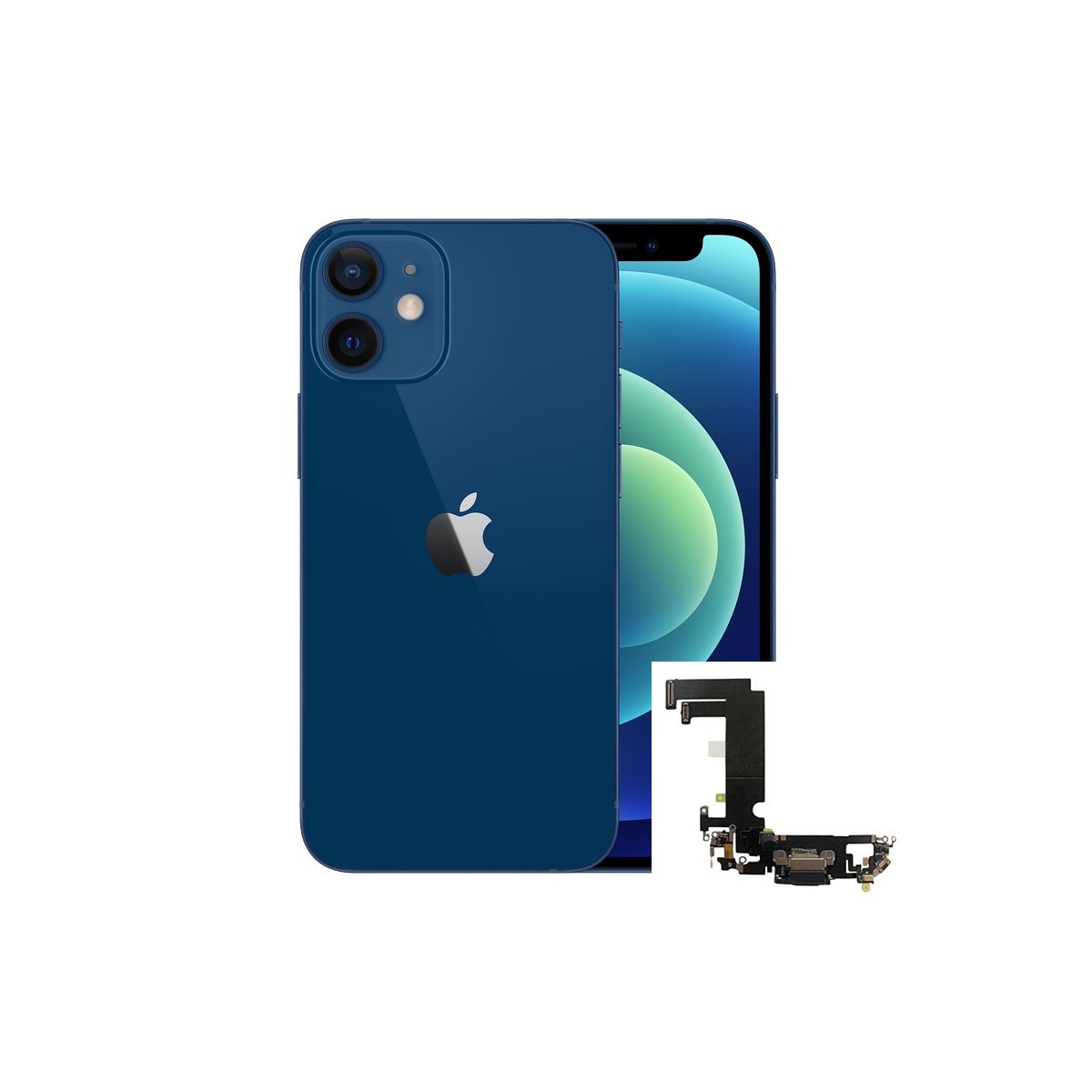 Conector de carga iPhone 12 Mini Azul
