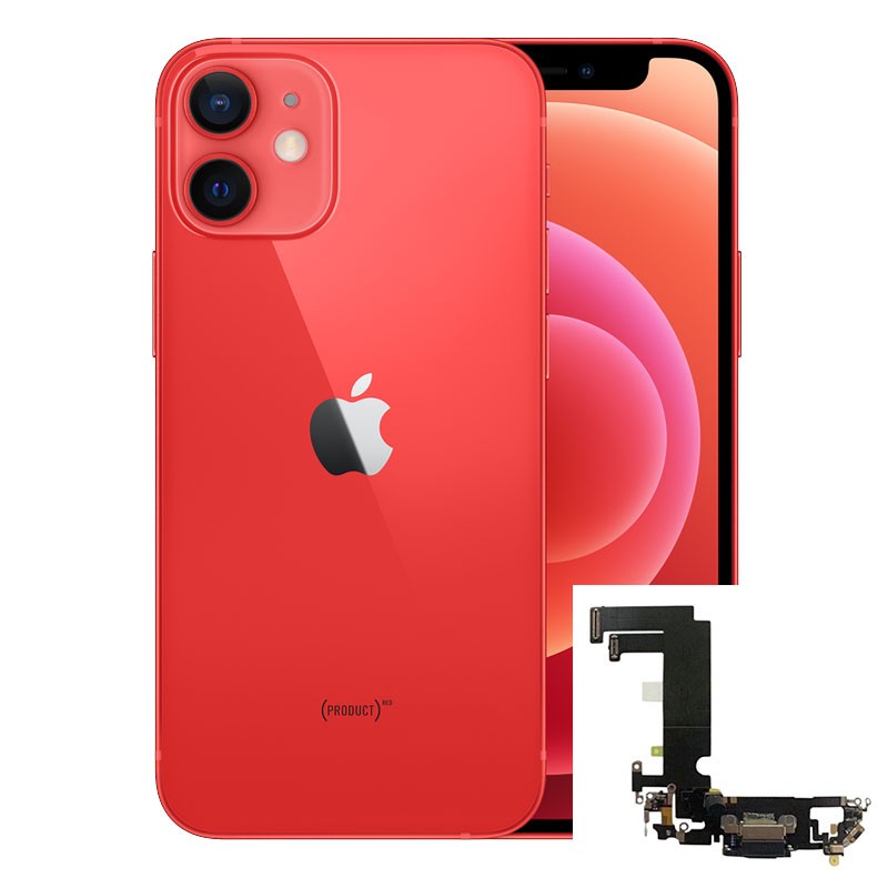 Conector de carga iPhone 12 Mini Rojo