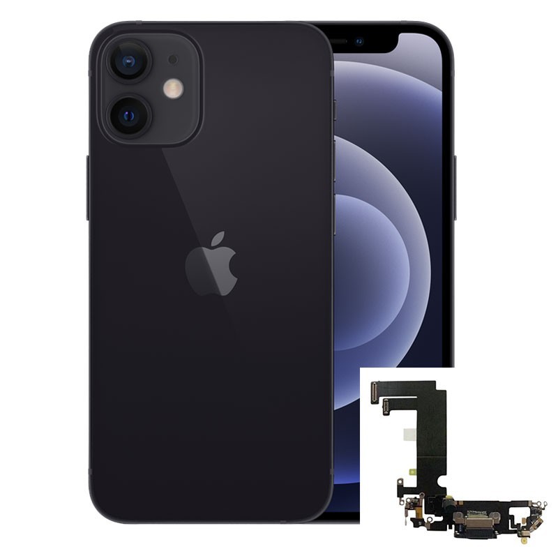 Conector de carga iPhone 12 Mini Negro