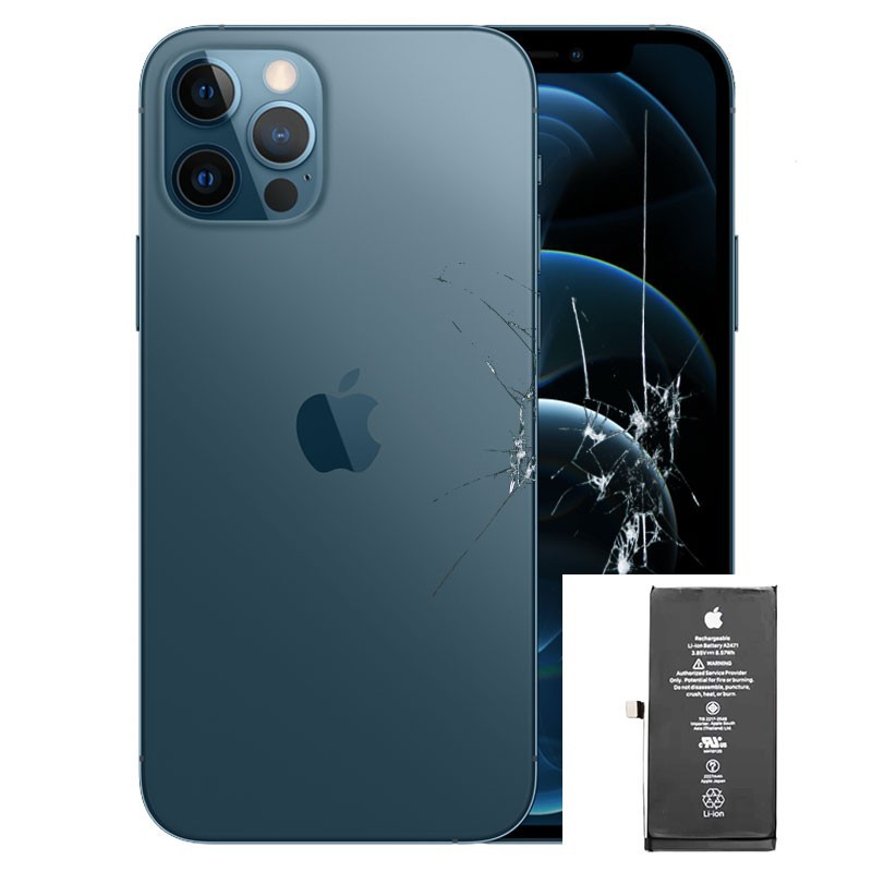 Reparacion pantalla completa + tapa trasera + bateria iphone 12 Pro