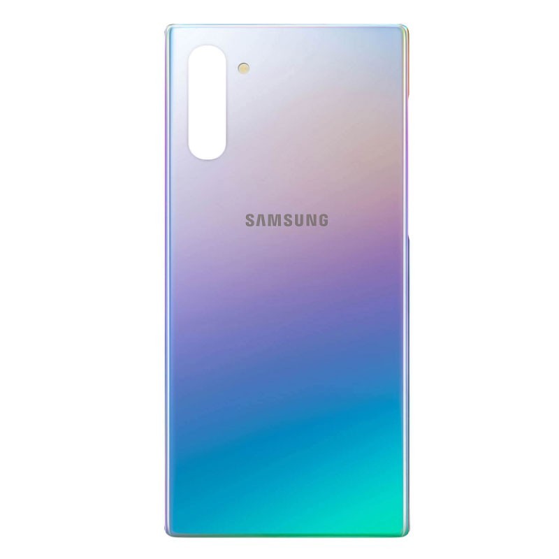 Tapa trasera Samsung Galaxy Note 10 plata azul (aura glow)