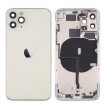 Chasis com componentes iPhone 11 Pro Max (carcaça tapa traseira com logo + marco) branco/ plata