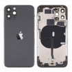 Chasis com componentes iPhone 11 Pro Max (carcaça tapa traseira com logo + marco) Preto