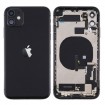 Chasis com componentes iPhone 11 (carcaça tapa traseira com logo + marco) Preto