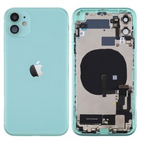 Chasis iphone 11 (carcasa tapa trasera con logo + marco) Verde