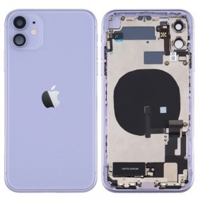Chasis iphone 11 (carcasa tapa trasera con logo + marco) Purpura/ violeta