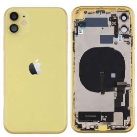 Chasis iphone 11 (carcasa tapa trasera con logo + marco) Amarillo